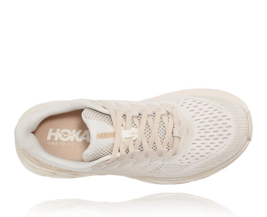 Hoka One One Tenisky Damske Biele - Clifton 7 - 18235-OBSF